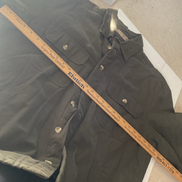 NWOT Men’s Olive Green Canvas Jacket - Picture 6 of 6